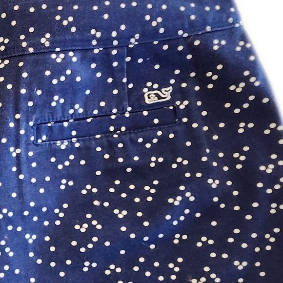 Vineyard Vines Navy Blue Wrap Skirt Skort W/ Tie Front, White Polka Dots, 2 - Picture 3 of 6